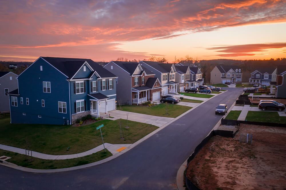 An image of lots of houses in a community.