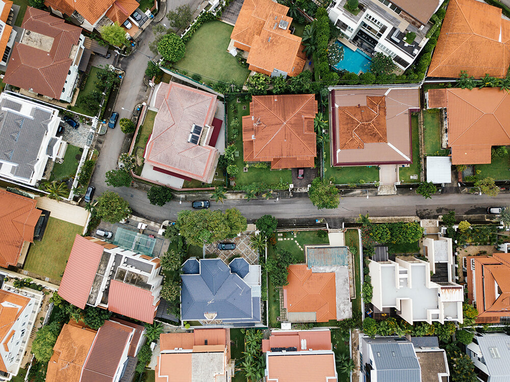 progressive-pm An aerial view of a community with lots of houses